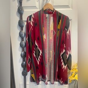 R. Rouge Boutique Brand Women's Aztec Design Cardigan Size Medium.